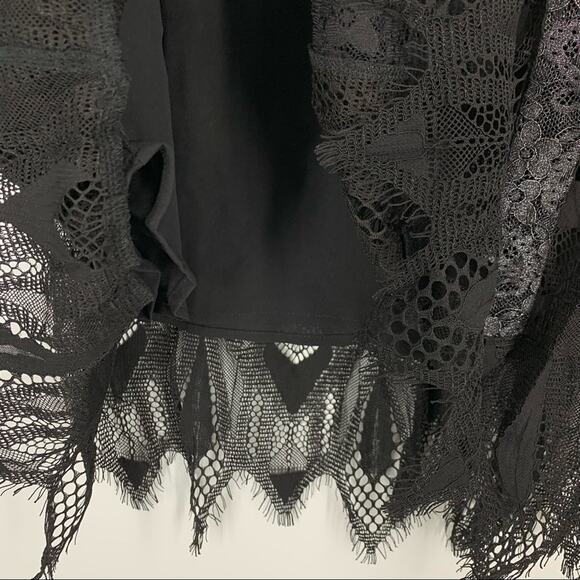 Foxiedox Maisie Black Lace High Neck Dress Size 6 NWT Knee Length Wedding Formal - Picture 6 of 11